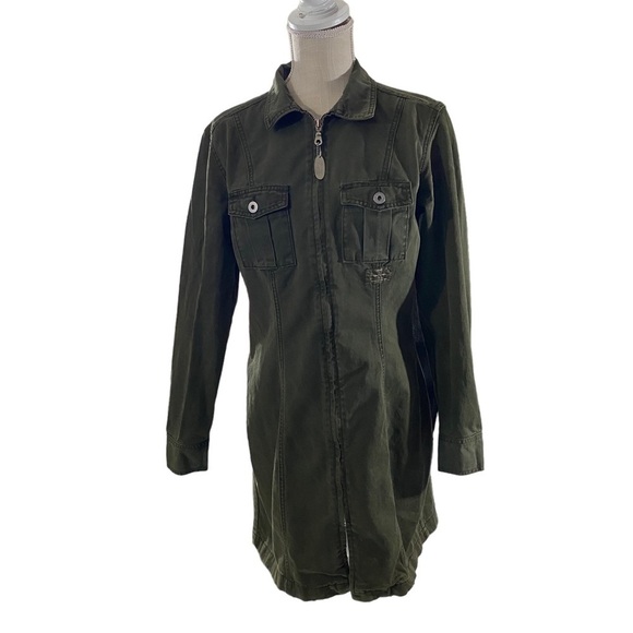 Calvin Klein Collection 205W39NYC x Raf Simons Women Army Green Jacket Sz 10 USA